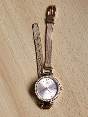Daisy Fuentes Rose Gold Crystal Bezel Women's Watch